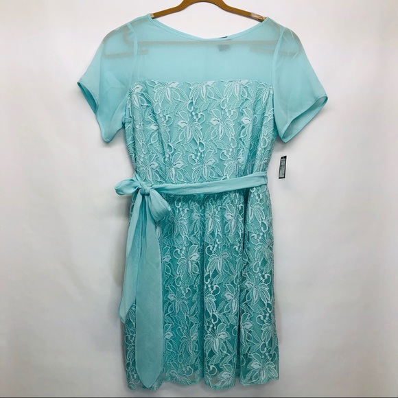 Gabby Skye Dresses & Skirts - Gabby Skye 18W light blue fit & flare lace dress